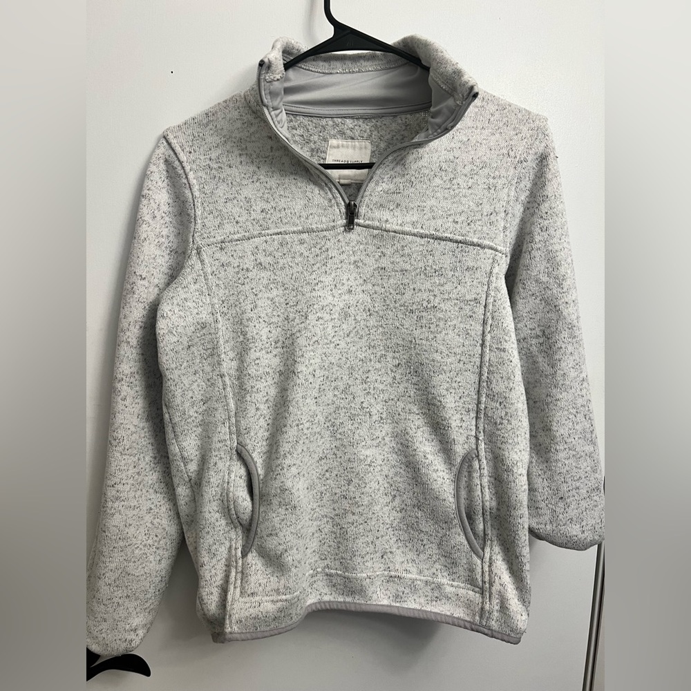 Grey quarter zip